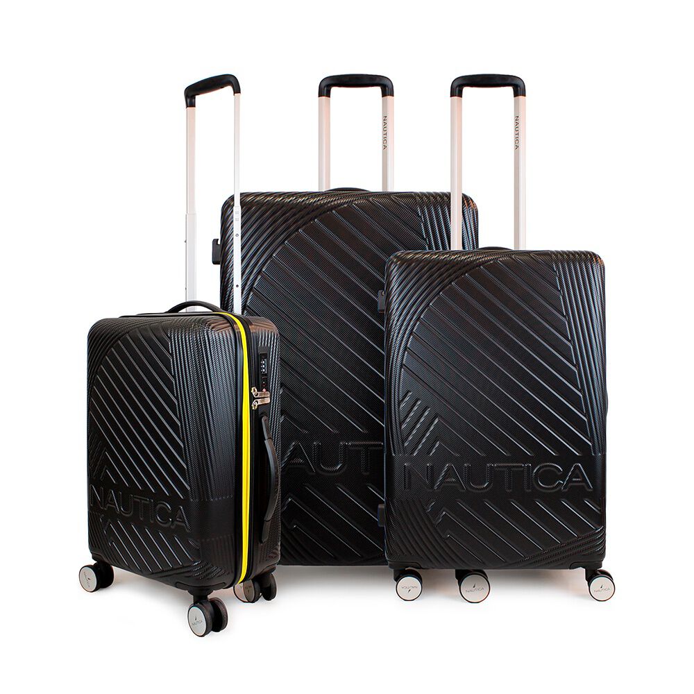Set De 3 Maletas S+m+l Nautica Bahamas Negra image number 0.0