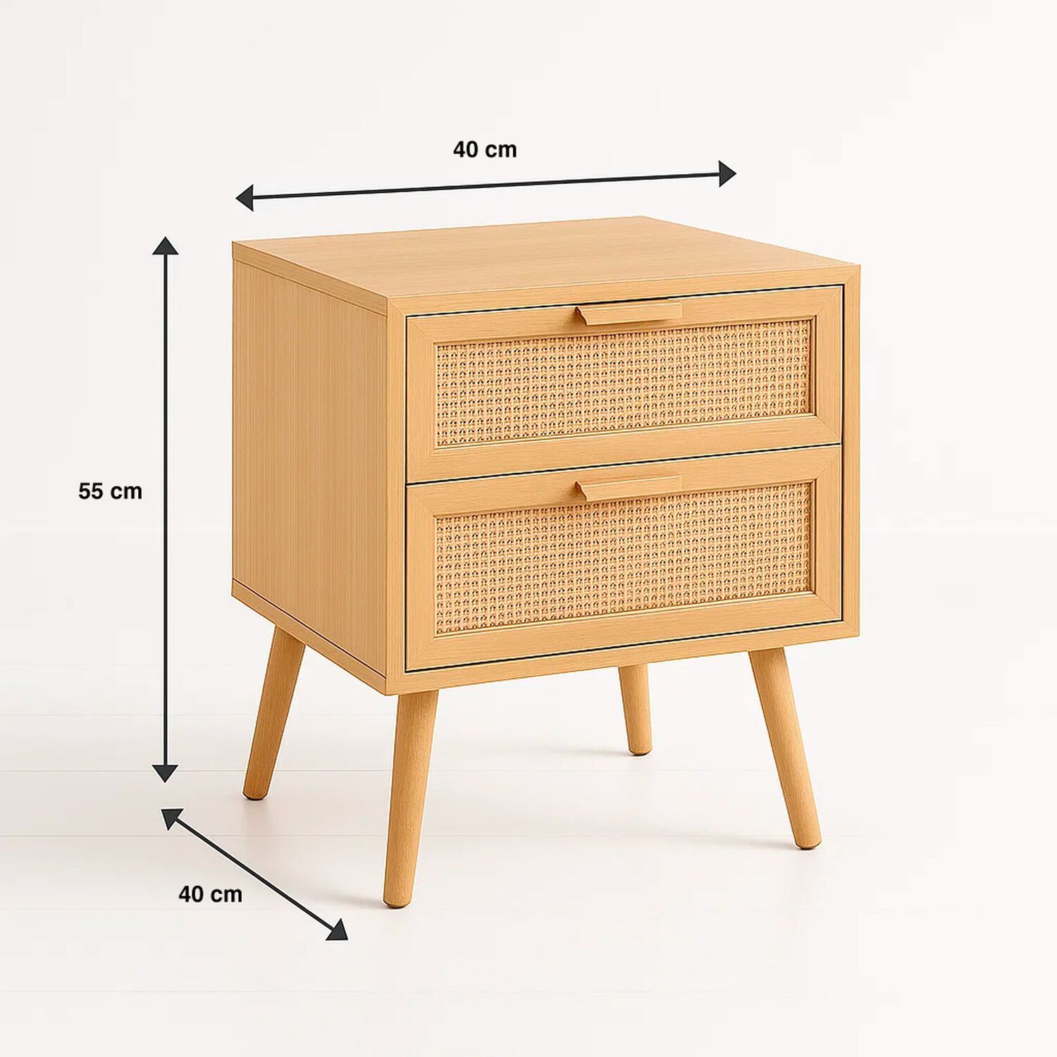 Pack De 2 Velador Eames Mesh Doble 40x55 - Madera Clara image number 3.0
