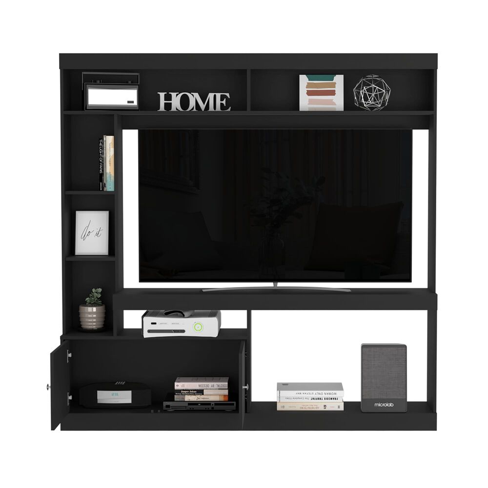 Estante Tv 55" Con 2 Puertas 7 Repisas Fm-003n - Negro image number 1.0
