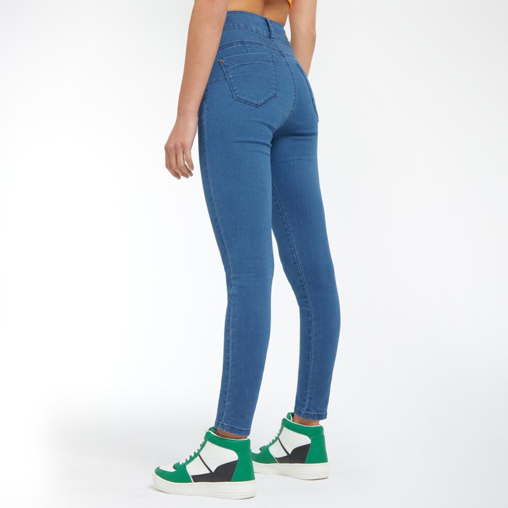 Jeans Tiro Alto Super Skinny Push Up Mujer Freedom image number 3.0