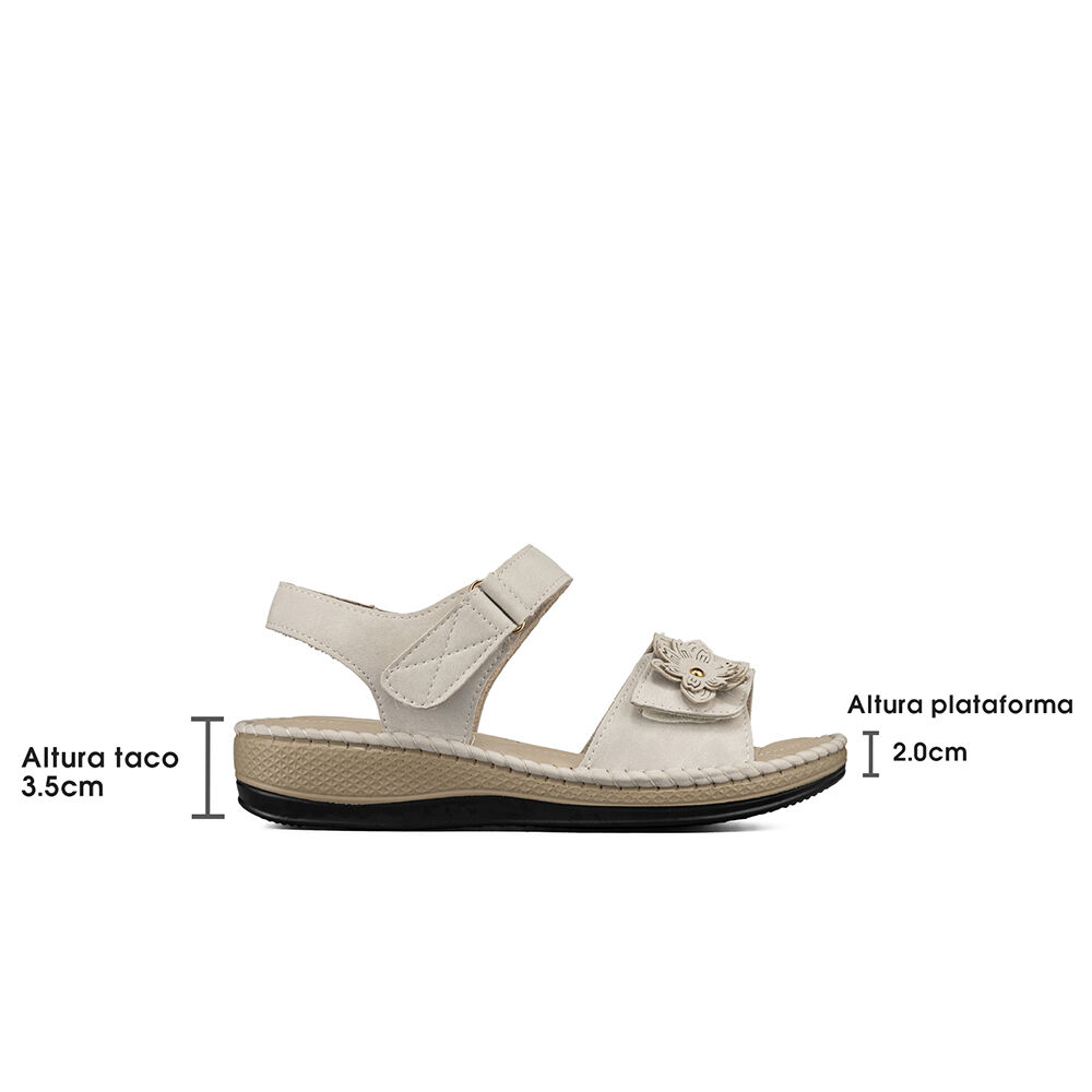 Sandalia Tacon Cu&ntilde;a Casual Soft Mujer Weide Js78 image number 6.0