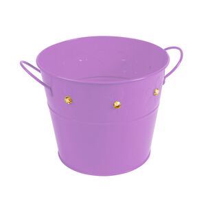 Balde De Lat&oacute;n Lila Con Gemas
