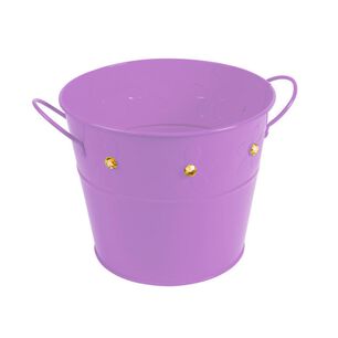 Balde De Lat&oacute;n Lila Con Gemas