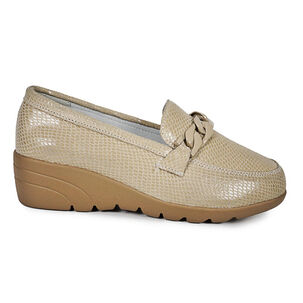 Mocasín Cuero Hadassa Beige