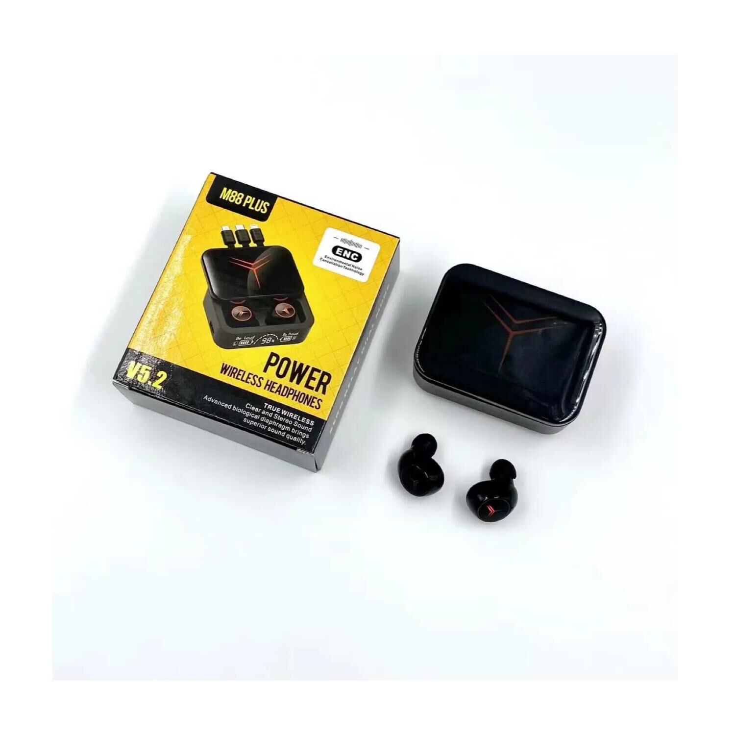 Audifonos Bluetooth Recargables Tws Led In Ear Manos Libres Negro image number 1.0