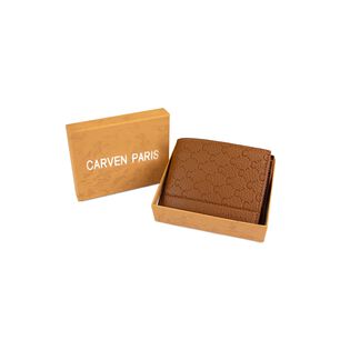 Billetera Hombre Lucca Caf&eacute; Con Monedero Carven Paris
