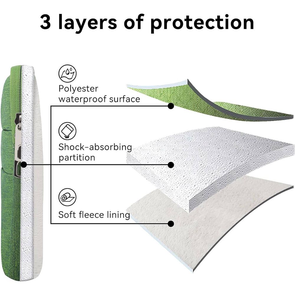 Funda Para Port&aacute;til Omnpak De 13 Pulgadas, Para Surface Pro 9/8/x/7+/7/6/5/4/3 Verde image number 2.0