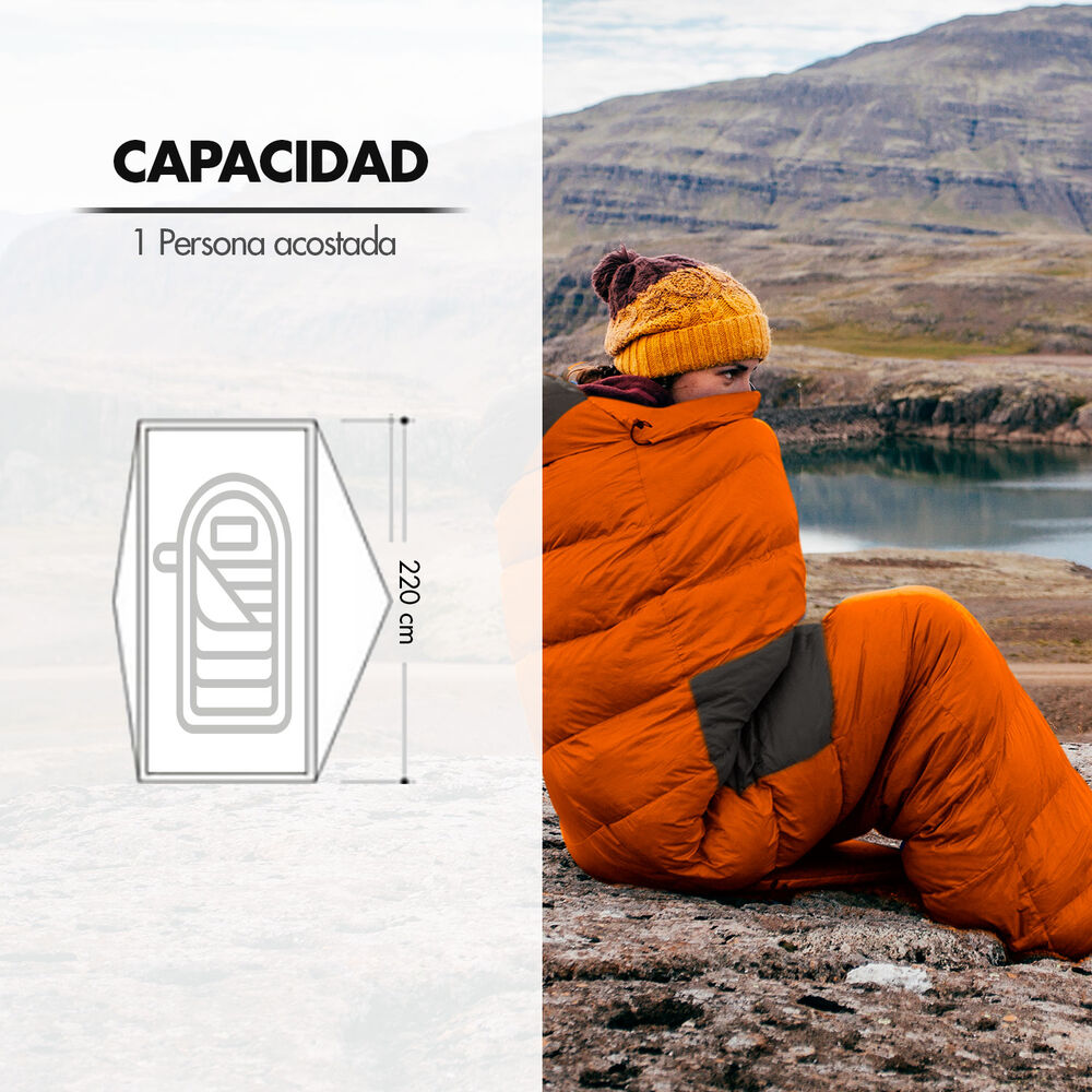 Saco De Dormir 350 Gr Naranjo image number 4.0