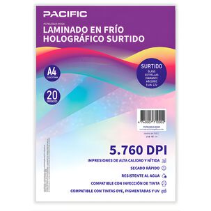 Laminado Frio Holografico 20 Hojas Surtido A4 - Ps