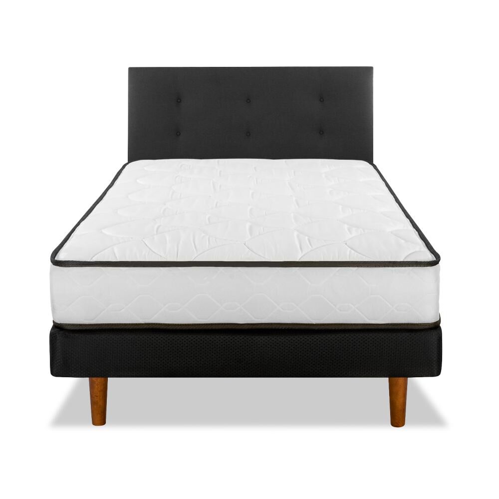 Cama Europea Flex New Simple / 1 Plaza / Base Normal + Respaldo image number 0.0