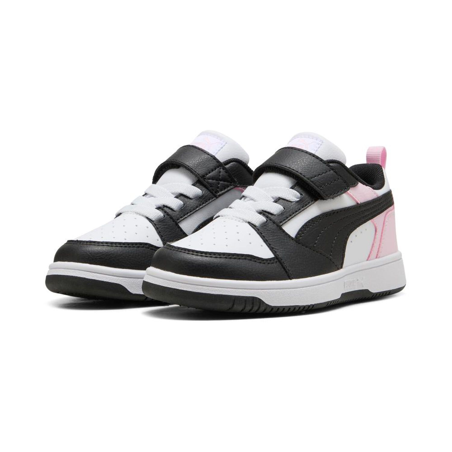 Zapatilla Running Ni&ntilde;a Puma Rebound V6 Lo Ac+ Ps Puma White-puma Black-pearl Pink image number 2.0