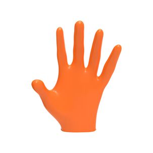 Guantes De Nitrilo Color Naranja Talla L