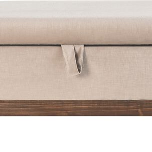 Banqueta Con Baúl Incy Beige Felpa 120x40x50 Cm Máxima Design