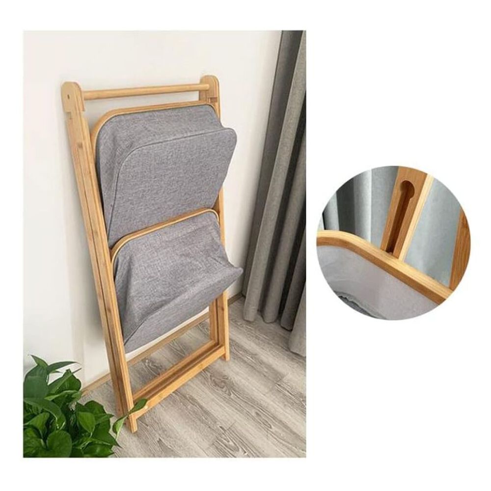 Estante De Almacenamiento De 2 Niveles Con Cesto Plegable image number 3.0