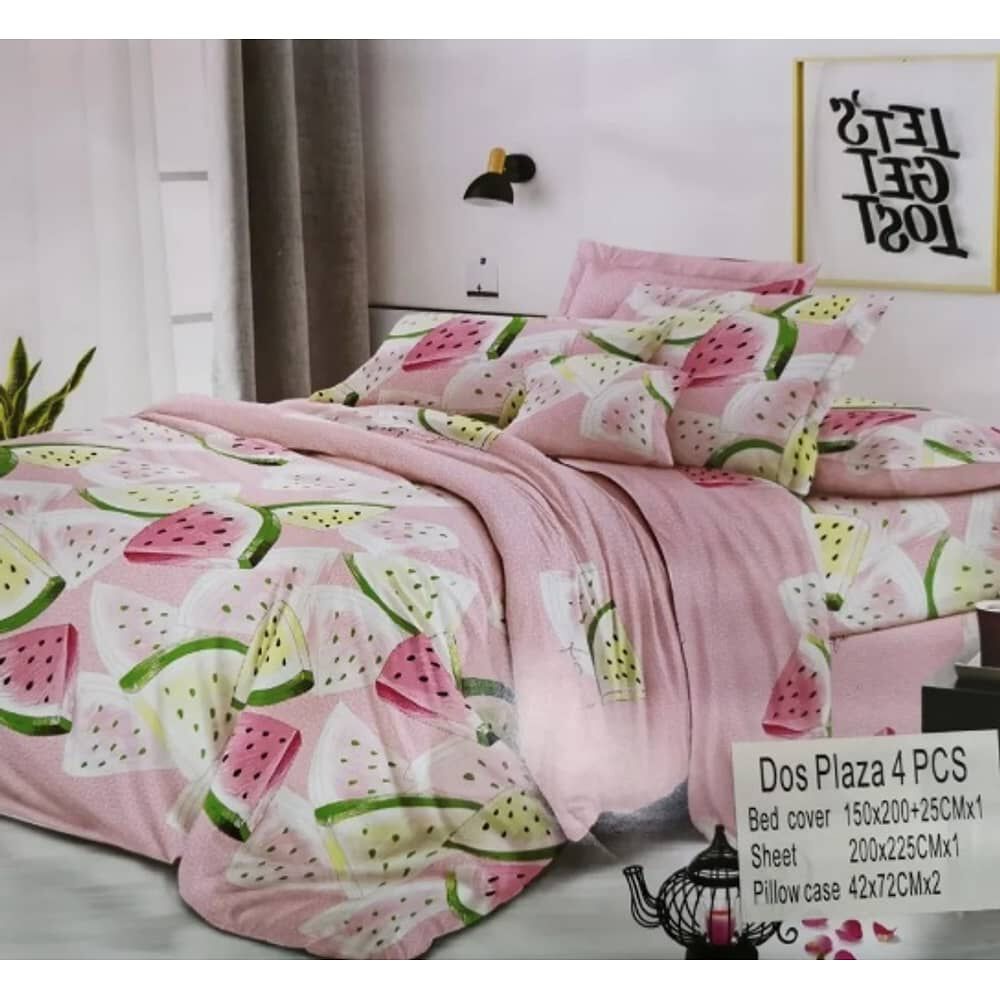 Juego De S&aacute;banas 2 Plazas Rosa 4 Piezas image number 0.0