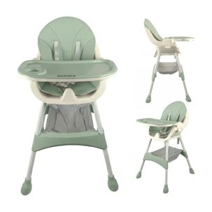 Silla De Comer 2 En 1 Ajustable Pegables Portatil Verde Infantil
