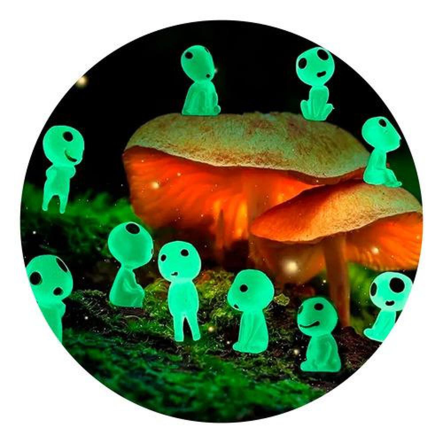 Adorno Jard&iacute;n Mini Kodamas Luminosos Princesa Mononoke image number 2.0