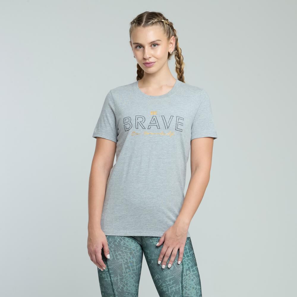 Polera Deportiva Estampada Manga Corta Cuello Redondo Mujer Wetland image number 0.0