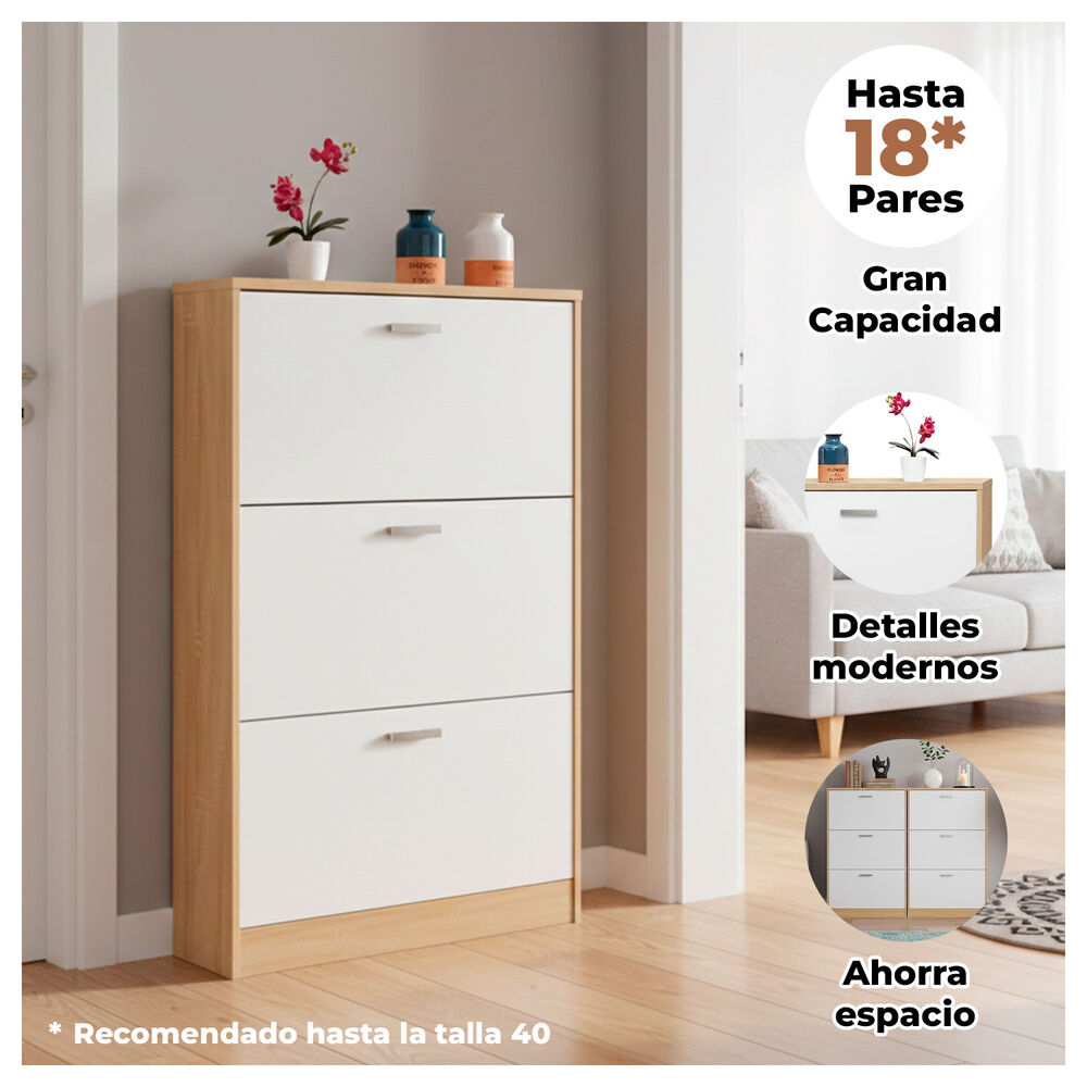 Zapatera Organizador 3 Niveles Compacta Para 18 Pares image number 1.0