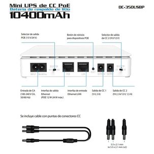 Forza Mini Ups 35w Poe 5v 9v 12v 15v 24v Usb-c - Dc-350usbp
