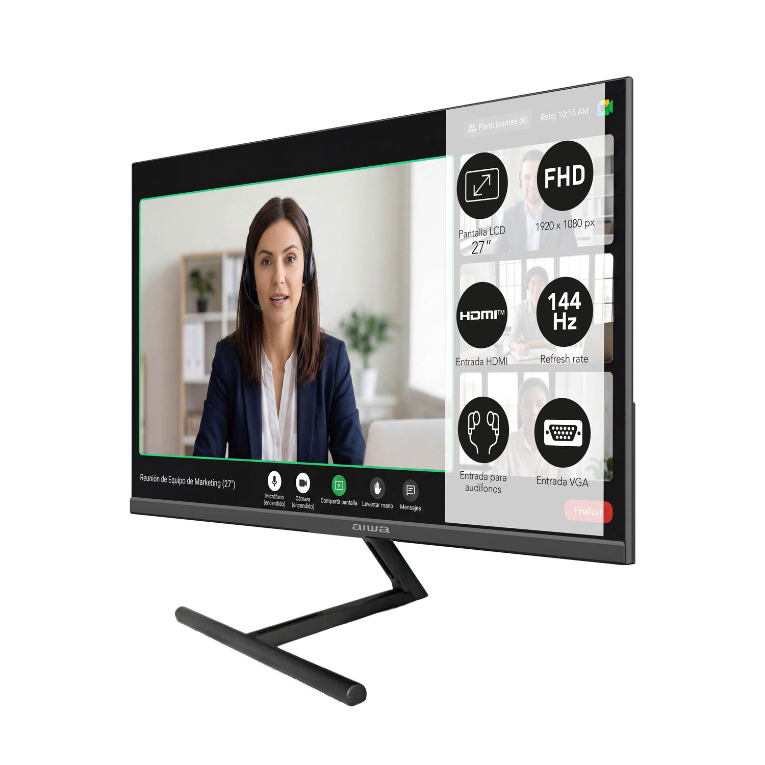 Monitor Gamer Aiwa 144hz Pantalla Lcd 27'' Fhd Aw-mk27 image number 3.0