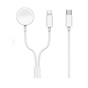 Cable 2 En 1 Cable Cargador Inal&aacute;mbrico Para Reloj Iwatch Iphone