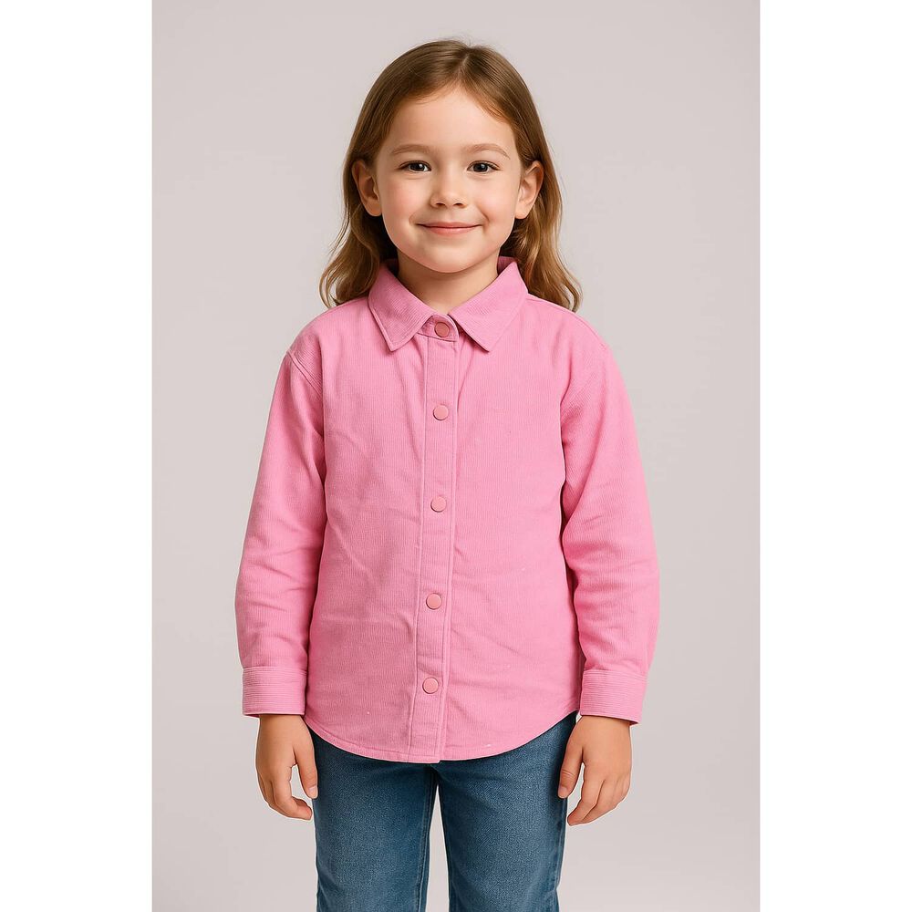 Camisa Rosa Ni&ntilde;a Manga Larga Con Brillos image number 2.0