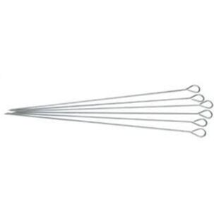 Set De 6 Pinchos Brochetas Anticucho Metal De 50 Cm