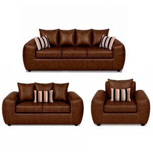 Juego De Living Elegant Detail Houston Pu / 6 Cuerpos