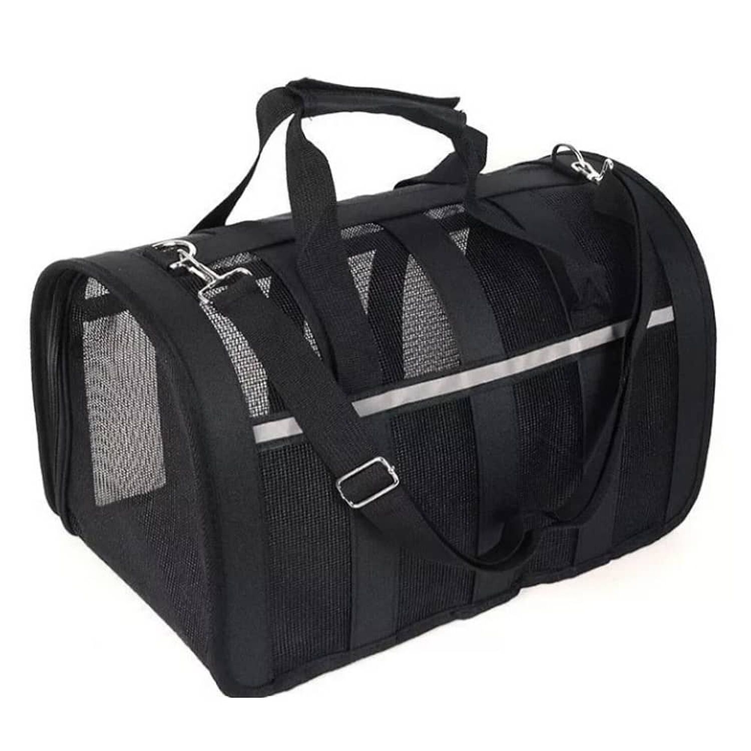 Bolso Transporte Mascotas Talla S Peque&ntilde;o Malla Negro image number 0.0
