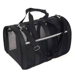 Bolso Transporte Mascotas Talla S Peque&ntilde;o Malla Negro