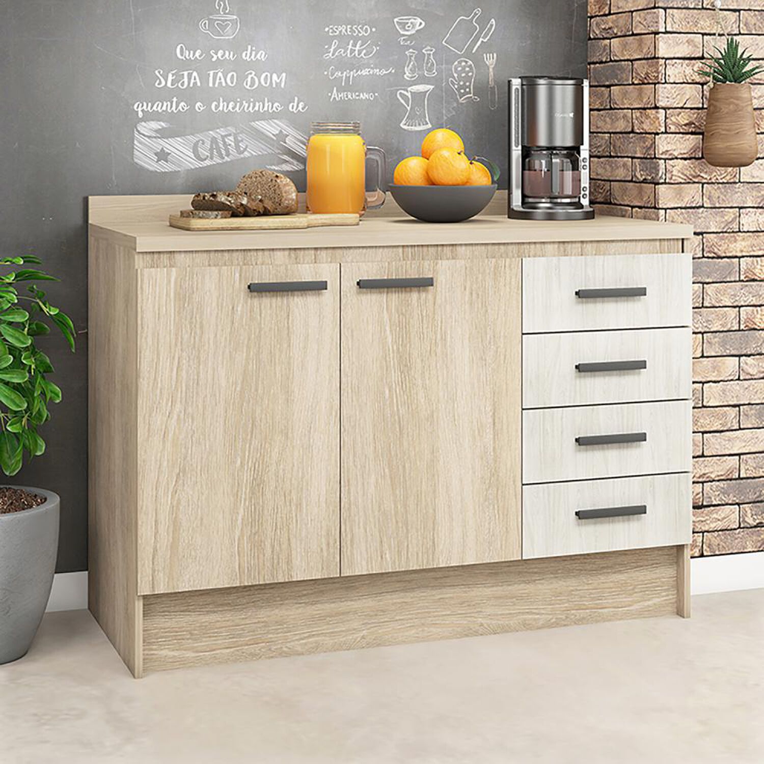 Mueble De Cocina Base Vekkahome Mia 12o Cm image number 0.0