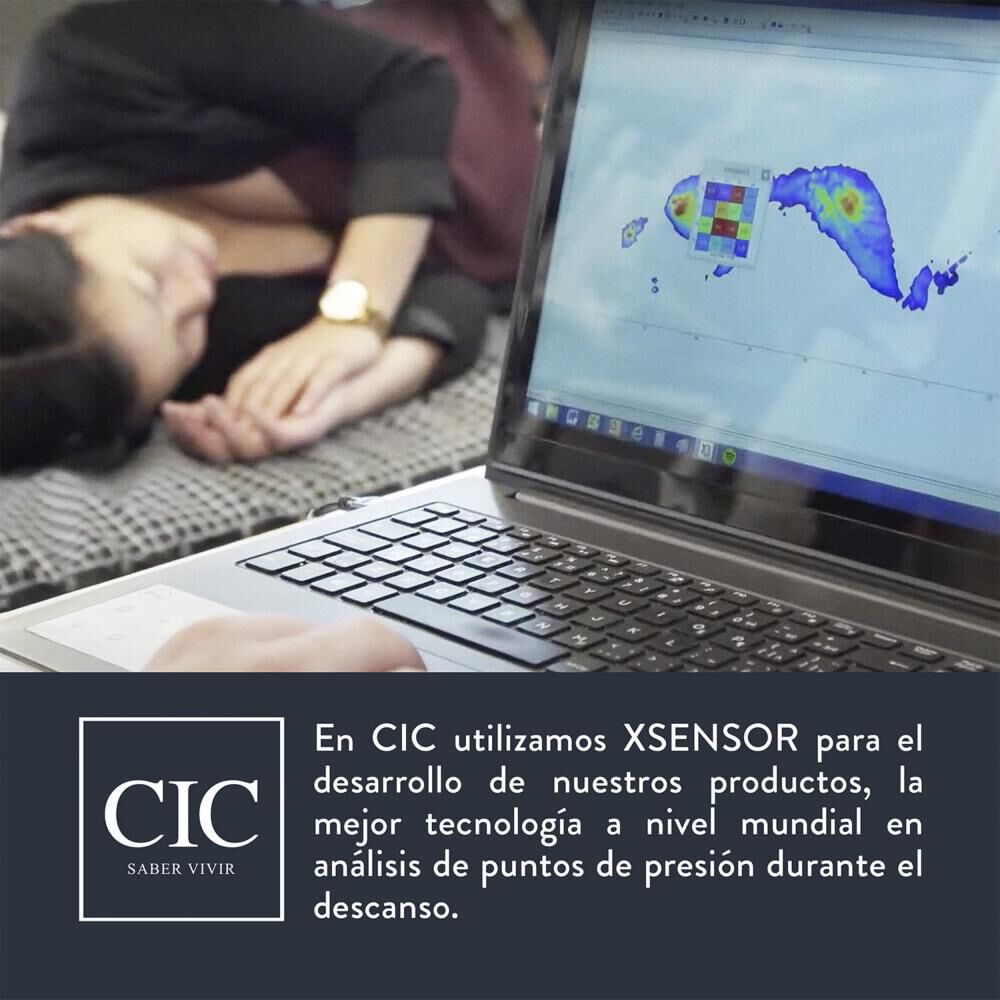 Cama Europea Cic Ortopedic / 1.5 Plazas / Base Normal + Respaldo image number 1.0
