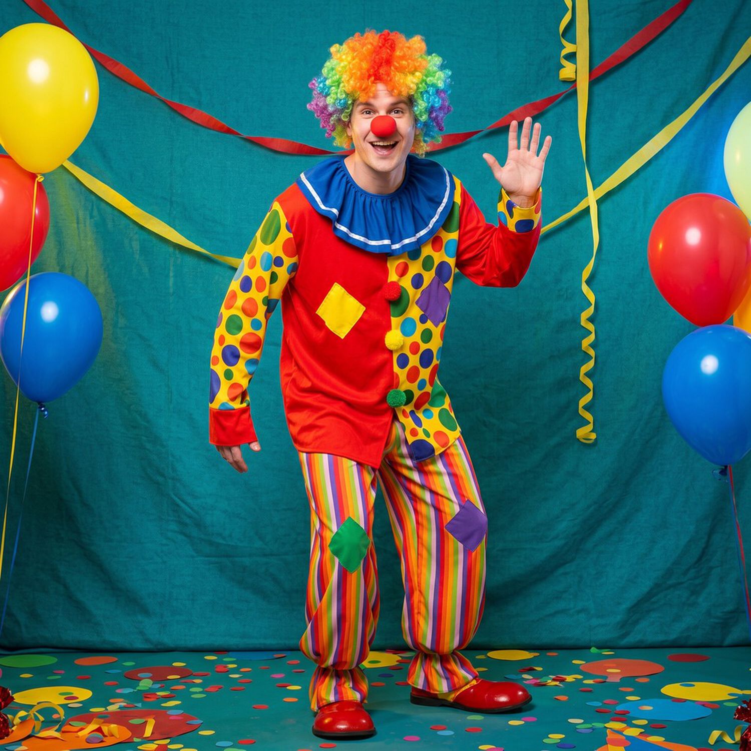 Disfraz Cosplay Payaso Bufon Adulto image number 6.0