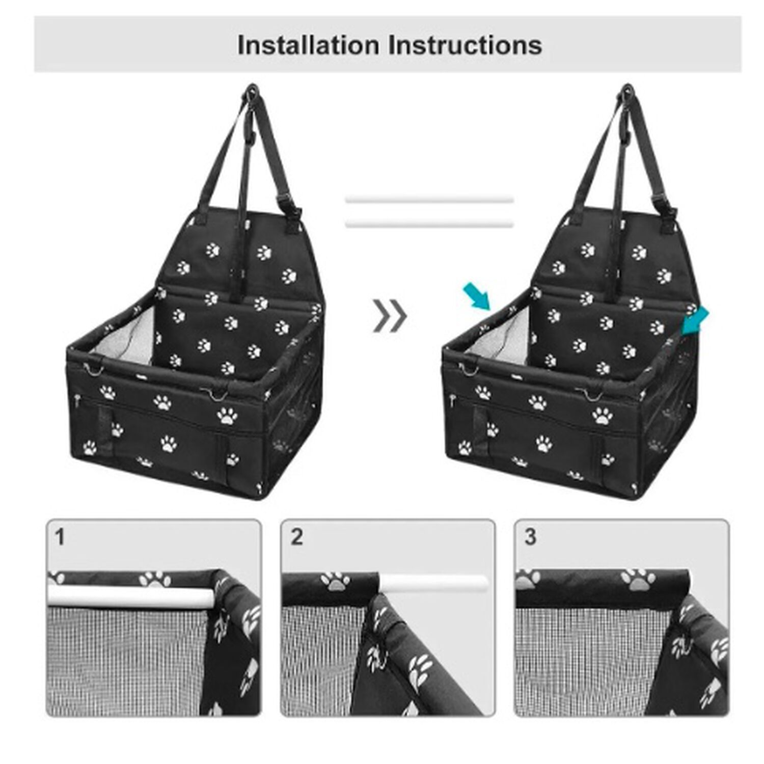 Silla De Coche Para Mascotas Con Cintur&oacute;n De Seguridad image number 2.0