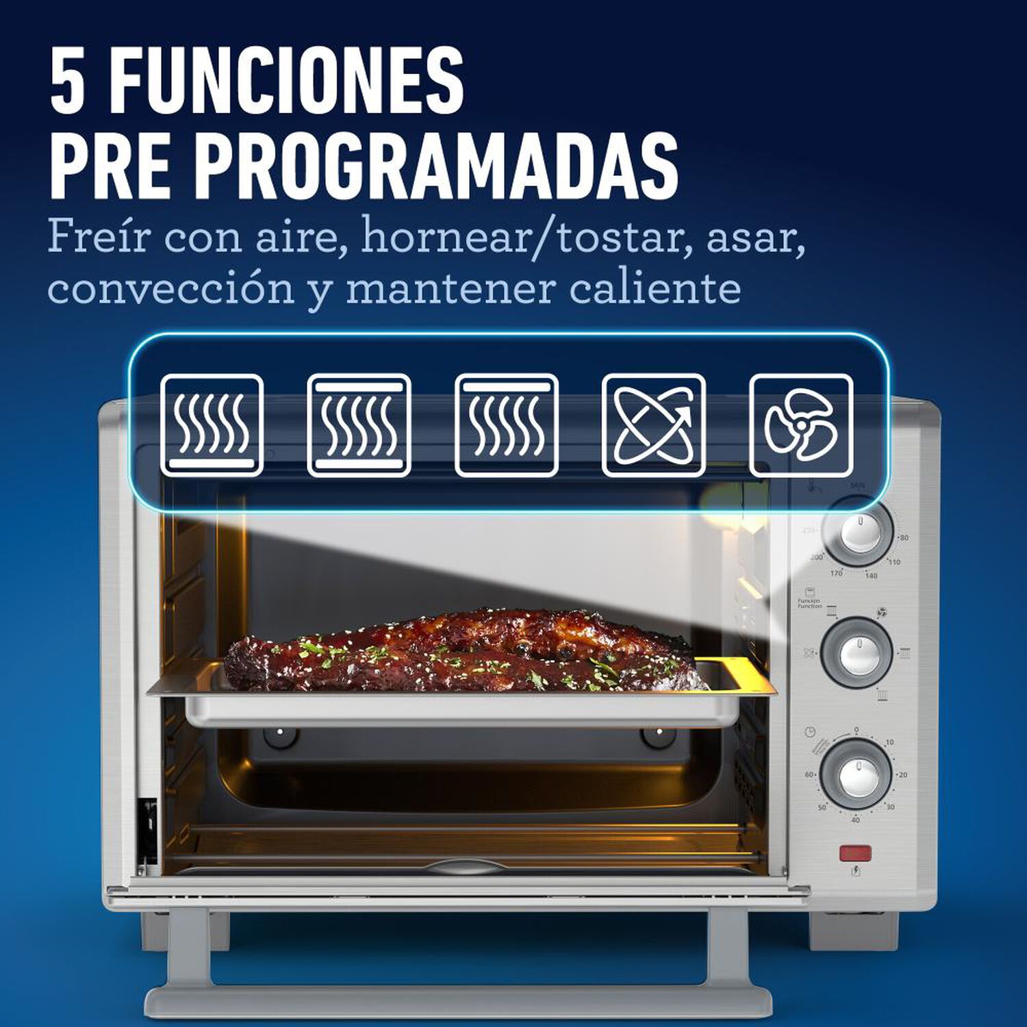 Horno El&eacute;ctrico con freidora de aire Oster TSSTTVLS35 / 35 Litros / 1500W image number 5.0