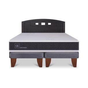 Cama Europea Cic Ortopedic / 2 Plazas / Base Dividida + Respaldo