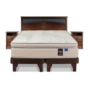 Cama Europea Flex Máximo Cobre / King / Base Dividida + Set De Maderas