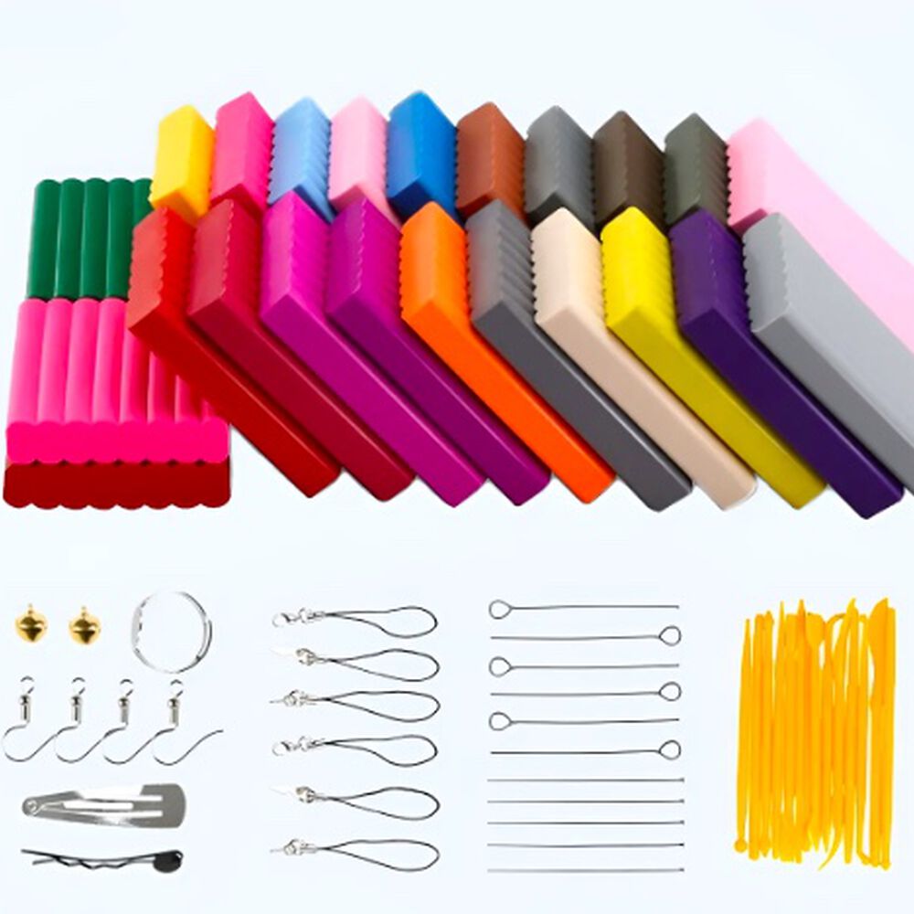 Arcilla Polimérica No Tóxica Con 24 Colores Y Accesorios image number 0.0