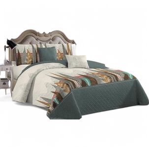 Cubrecama De Verano 2 Plazas Quilt + 2 Fundas De Almohada Cobertor Delgado Qvr2-38