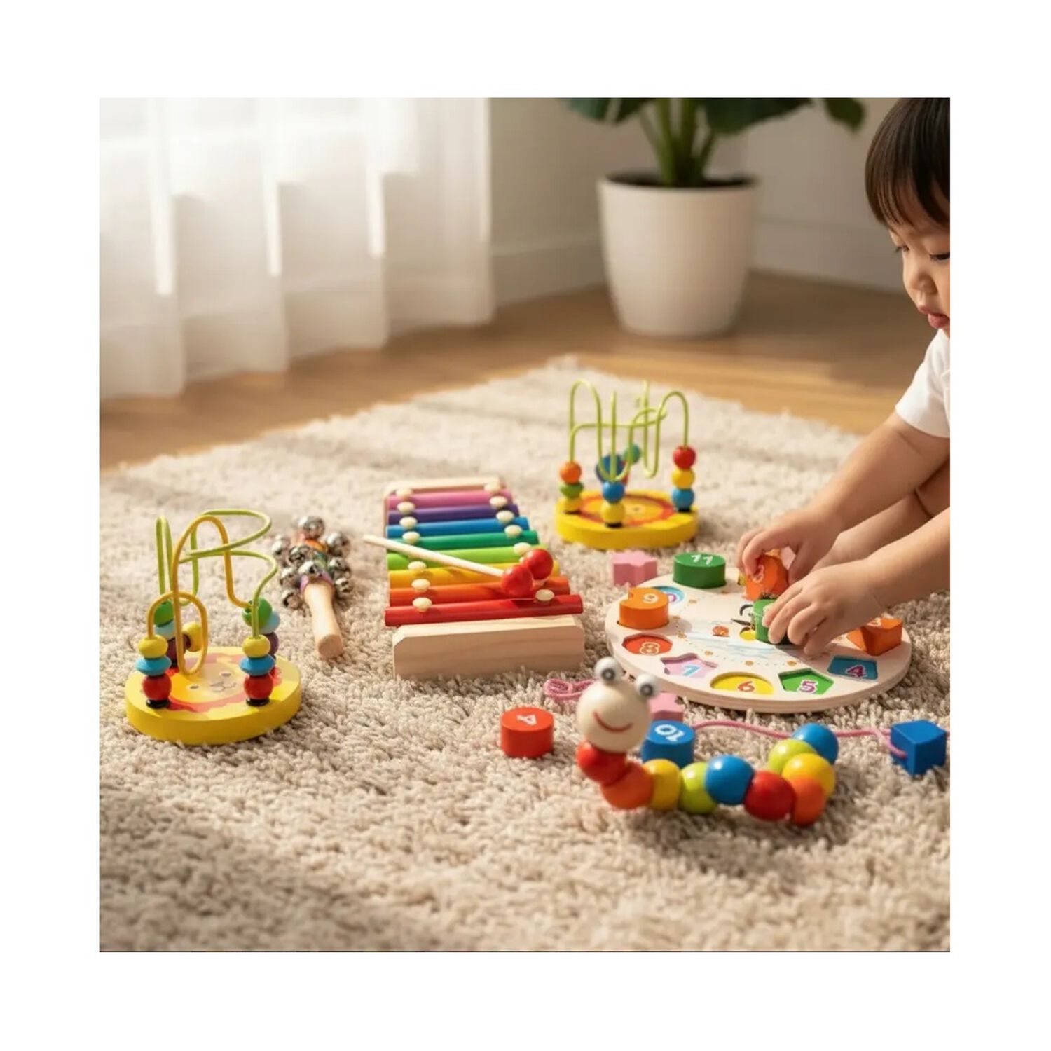 Juguetes Did&aacute;cticos Montessori Madera Cognitivo Para Ni&ntilde;os image number 4.0