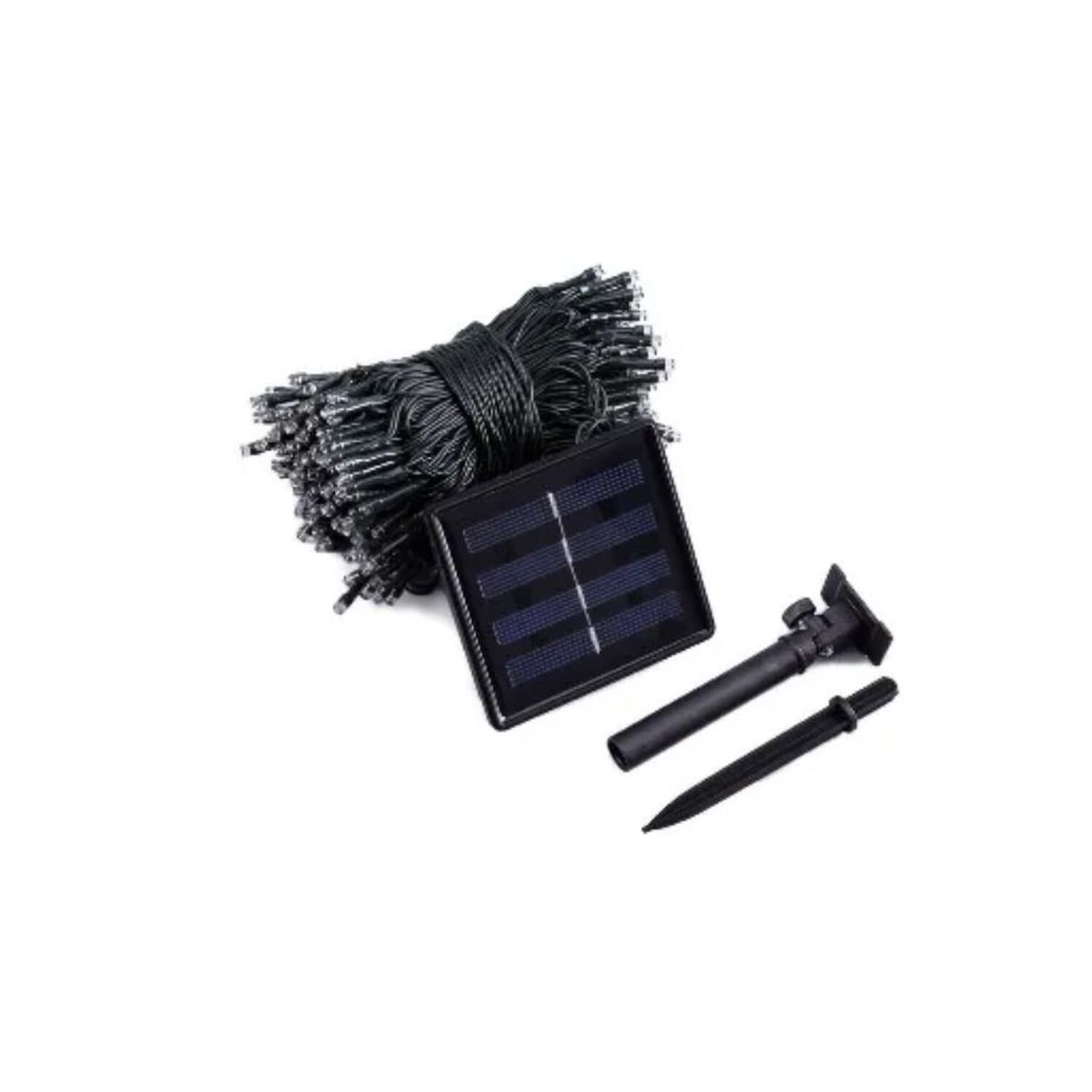 Luces De Navidad De Exteriores 100 Led Multicolor Con Panel Solar image number 4.0