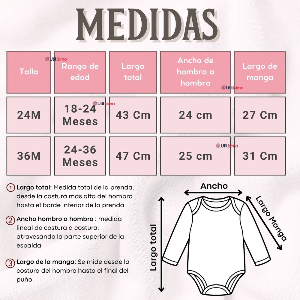 Pack 5 Bodys Manga Larga 100% Algod&oacute;n Beb&eacute; Ni&ntilde;a Golden Magic image number 2.0