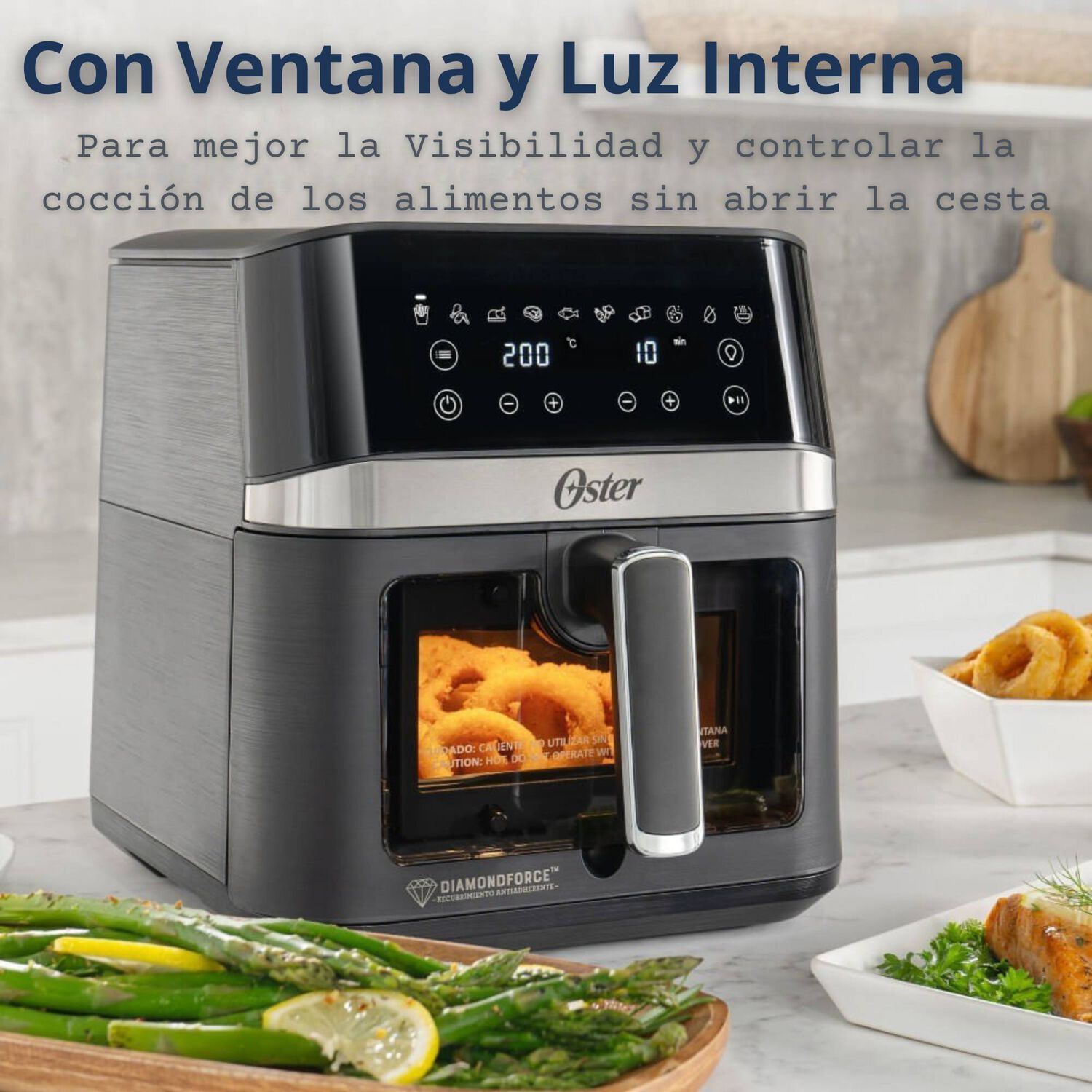 Oster Freidora De Aire Digital, Recubrimiento Oster Diamondforce, 6l De Capacidad, 10 Programas Autom&aacute;ticos, Ckstaf60wddf image number 6.0
