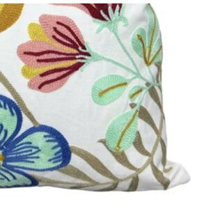 Funda Bordada Para Cojin 45x45cm Cierre Oculto Algodon