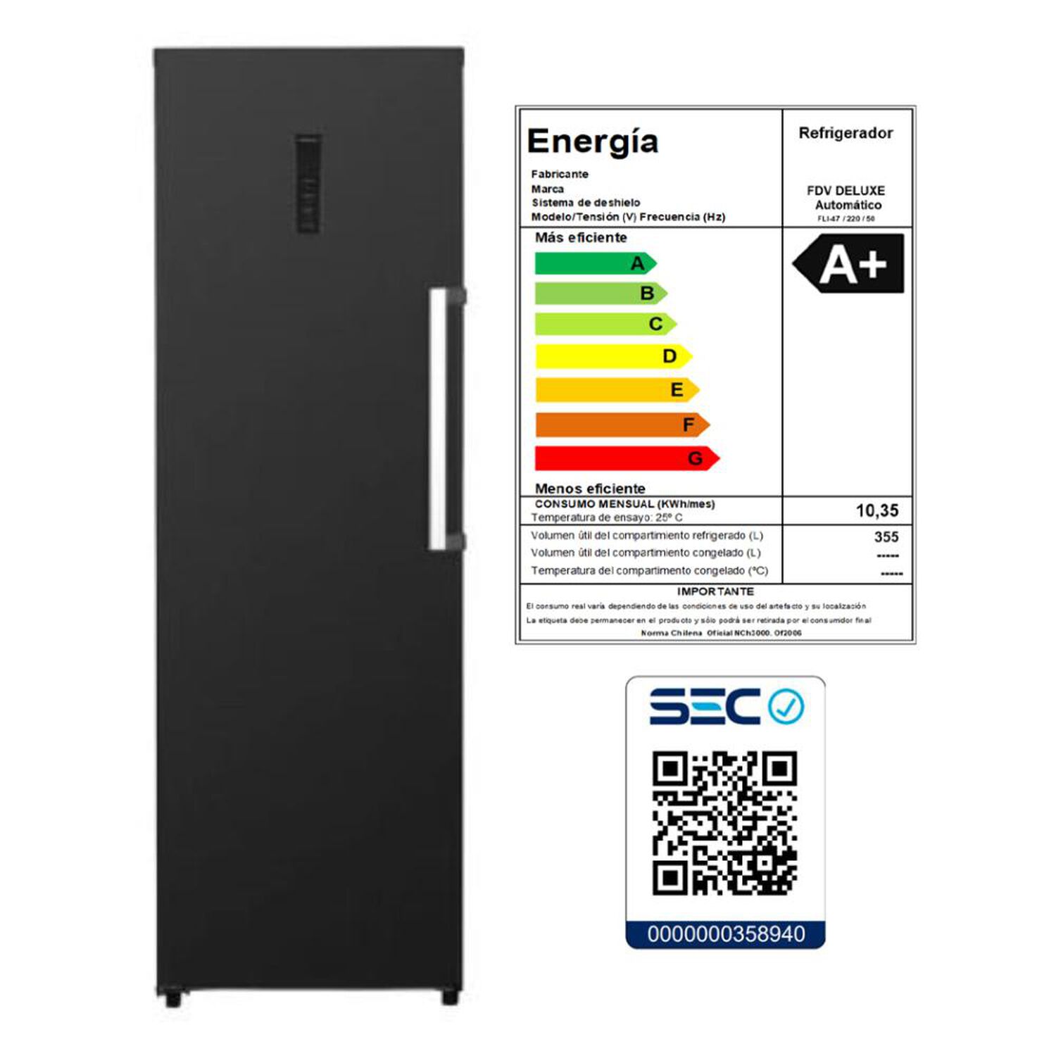 Refrigerador Monopuerta Fdv FL1-47 / No Frost / A image number 4.0