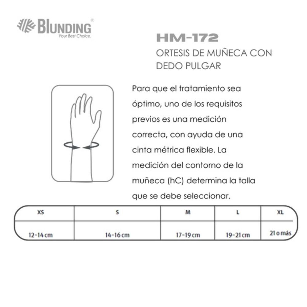 Ortesis De Mu&ntilde;eca Con Dedo Pulgar Izquierda Talla S-blunding image number 2.0