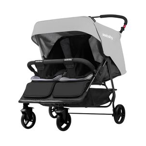 Coche Doble Reclinable 4 A&ntilde;os Seebaby Gris Lubabycas