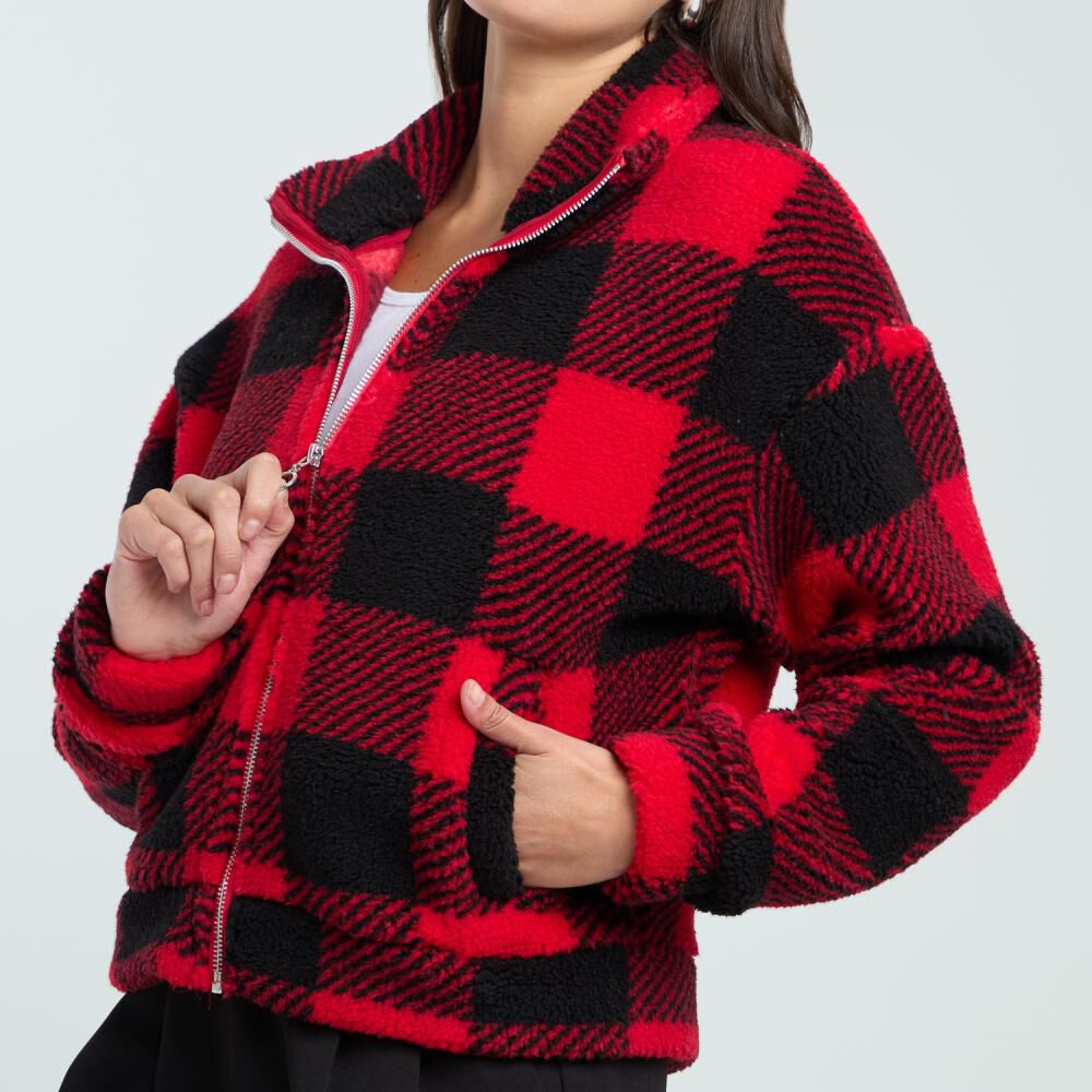 Poler&oacute;n Chiporro Estampado Regular Cuello Alto Mujer Rolly Go image number 4.0