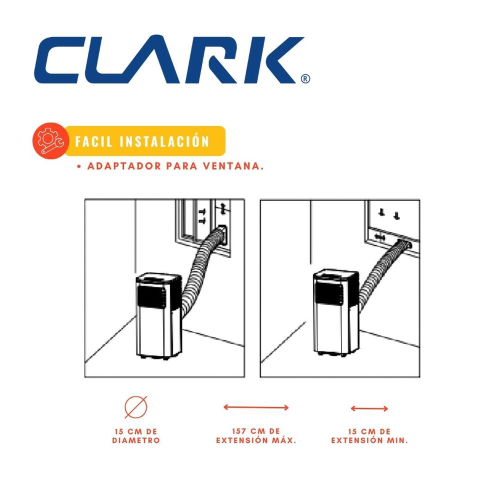 Equipo Aire Acondicionado Port&aacute;til 12.000 Btu/hr, 220v image number 2.0